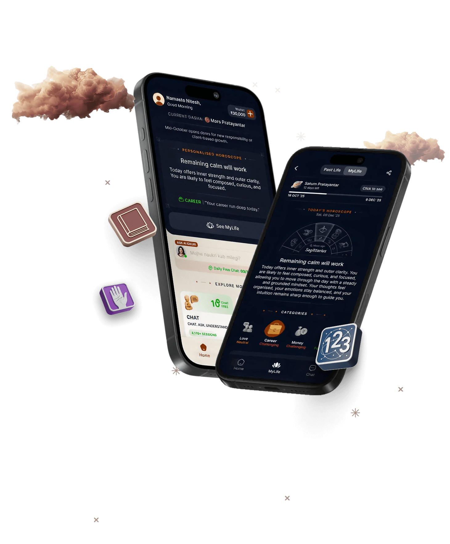 MyNaksh app shown on two phones